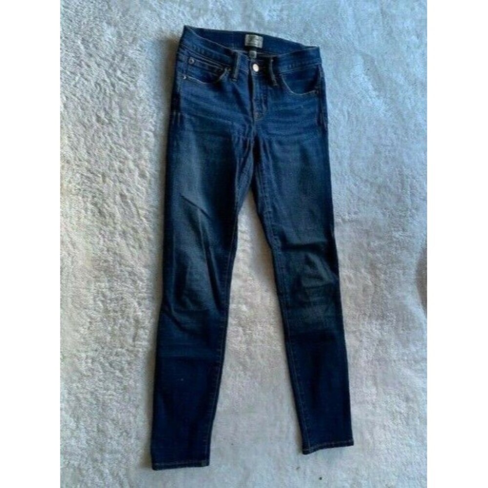 J Crew Womens Jeans Size 24 Skinny Toothpick Medium Wash Mid Rise